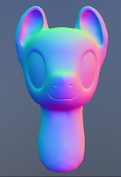 Size: 660x966 | Tagged: safe, artist:alexi148, imported from derpibooru, pony, 3d, bust, sculptgl, solo