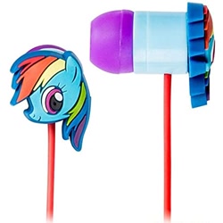 Size: 450x450 | Tagged: safe, imported from ponybooru, rainbow dash, pegasus, pony, amazon, earbuds, female, head only, headphones, merchandise, photo, solo