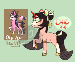 Size: 600x499 | Tagged: safe, artist:lavvythejackalope, imported from derpibooru, oc, oc only, pony, unicorn, base used, duo, eyes closed, face paint, female, hoof polish, horn, mare, raised hoof, redraw, unicorn oc