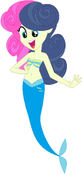 Size: 244x513 | Tagged: safe, artist:selenaede, artist:sturk-fontaine, imported from derpibooru, bon bon, sweetie drops, mermaid, monster girl, equestria girls, base used, bra, clothes, cutie mark, cutie mark on human, fins, mermaid tail, mermaidized, mermay, seashell bra, species swap, tail, underwear