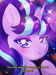 Size: 453x604 | Tagged: safe, artist:pierogarts, imported from derpibooru, starlight glimmer, pony, unicorn, bust, female, looking at you, mare, portrait, s5 starlight, solo, this will end in communism