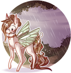 Size: 258x265 | Tagged: safe, artist:shiroikitten, imported from derpibooru, oc, oc only, oc:mary, pony, fairy wings, female, glasses, mare, pixel art, rain, solo, wings