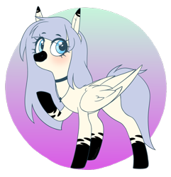 Size: 762x792 | Tagged: safe, artist:lynesssan, imported from derpibooru, oc, oc only, oc:midnight, pegasus, pony, female, mare, solo