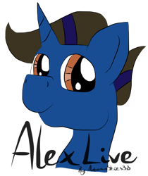 Size: 819x975 | Tagged: safe, artist:pegasski, imported from derpibooru, oc, oc only, pony, unicorn, bust, horn, signature, simple background, smiling, solo, transparent background, unicorn oc