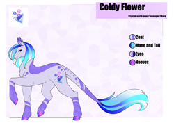 Size: 4961x3508 | Tagged: safe, artist:oneiria-fylakas, imported from derpibooru, oc, oc only, oc:coldy flower, earth pony, pony, female, mare, reference sheet, solo