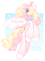 Size: 1285x1730 | Tagged: safe, imported from derpibooru, oc, oc only, oc:ninny, pegasus, pony, bowtie, female, flying, looking at you, mare, simple background