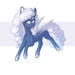 Size: 2000x2000 | Tagged: safe, artist:kirenfox, imported from derpibooru, oc, oc only, oc:silver wind, pegasus, pony, cloud mane, high res, looking at you, pegasus oc, solo, wings
