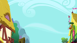 Size: 1280x720 | Tagged: safe, imported from derpibooru, screencap, season 1, the ticket master, background, cloud, no pony, ponyville, scenic ponyville
