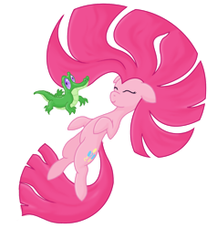 Size: 1024x1074 | Tagged: safe, artist:darkgred, imported from derpibooru, gummy, pinkie pie, alligator, earth pony, pony, cute, cuteamena, duo, eyes closed, female, male, mare, pinkamena diane pie, simple background, smiling, transparent background