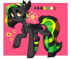 Size: 1200x1000 | Tagged: safe, artist:malarunych, imported from derpibooru, oc, oc only, pony, clothes, reference sheet, socks, solo, stockings, thigh highs, wings