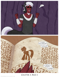 Size: 1200x1552 | Tagged: safe, artist:deusexequus, imported from derpibooru, lord tirek, centaur, comic:fix, book, comic, solo, speech bubble, young tirek, younger