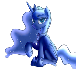Size: 881x800 | Tagged: safe, artist:crade, princess luna, alicorn, pony, female, looking at you, mare, simple background, solo, solo female, transparent background