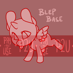 Size: 700x700 | Tagged: safe, artist:lavvythejackalope, imported from derpibooru, oc, oc only, alicorn, pony, :p, alicorn oc, bald, base, horn, obtrusive watermark, solo, tongue out, watermark, wings