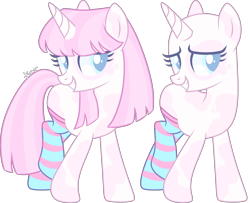 Size: 2947x2394 | Tagged: safe, artist:kurosawakuro, imported from derpibooru, oc, oc only, pony, unicorn, bald, base used, clothes, female, high res, mare, simple background, socks, solo, striped socks, transparent background