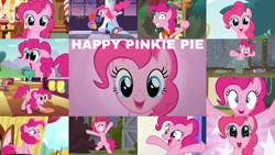 Size: 1280x721 | Tagged: safe, edit, edited screencap, editor:quoterific, imported from derpibooru, screencap, pinkie pie, earth pony, pony, a friend in deed, applebuck season, bats!, discordant harmony, horse play, make new friends but keep discord, pinkie apple pie, pinkie pride, ppov, season 1, season 2, season 4, season 5, sweet and elite, the last laugh, the mane attraction, the ticket master, balloon, breaking the fourth wall, collage, cute, diapinkes, female, grin, looking at you, mare, night, party balloon, party cannon, pinkie being pinkie, smiling, smiling at you, solo, stop the bats, sugarcube corner, twilight's castle, wide eyes