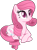 Size: 801x1073 | Tagged: safe, artist:muhammad yunus, artist:tanahgrogot, imported from derpibooru, oc, oc only, oc:annisa trihapsari, earth pony, pony, base used, earth pony oc, female, mare, not rarity, pink body, pink hair, simple background, smiling, solo, transparent background, vector