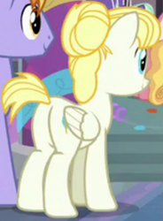 Size: 465x632 | Tagged: safe, imported from derpibooru, screencap, auburn vision, summer breeze, earth pony, pegasus, pony, she's all yak, butt, cropped, female, friendship student, male, mare, plot, stallion