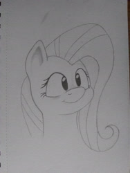 Size: 2448x3264 | Tagged: safe, artist:unithiccy, imported from derpibooru, fluttershy, pegasus, pony, bust, high res, photo, solo, traditional art