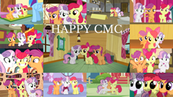 Size: 1280x720 | Tagged: safe, edit, edited screencap, editor:quoterific, imported from derpibooru, screencap, apple bloom, rainbow dash, scootaloo, sweetie belle, earth pony, pegasus, pony, unicorn, appleoosa's most wanted, crusaders of the lost mark, growing up is hard to do, hearts and hooves day (episode), on your marks, one bad apple, ponyville confidential, somepony to watch over me, stare master, the cutie mark chronicles, the last crusade, the show stoppers, twilight time, ^^, adorabloom, apple bloom's bow, bow, carousel boutique, clubhouse, crusaders clubhouse, cute, cutealoo, cutie mark crusaders, diasweetes, eyes closed, female, filly, friendship express, golden oaks library, grin, hair bow, hug, male, mare, older, older apple bloom, older cmc, older scootaloo, older sweetie belle, open mouth, ponyville schoolhouse, smiling, stallion, sugarcube corner