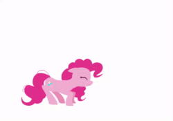 Size: 998x698 | Tagged: safe, artist:imalou, imported from derpibooru, pinkie pie, earth pony, pony, animated, clone, cute, diapinkes, eyes closed, fun fun fun, happy, jumping, no sound, open mouth, open smile, perfect loop, pinkie clone, ponk, pronking, simple background, smiling, stray strand, webm, white background