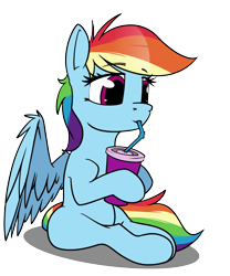 Size: 4000x4800 | Tagged: safe, artist:dacaoo, imported from derpibooru, rainbow dash, pegasus, pony, drinking, drinking straw, female, mare, simple background, solo, transparent background