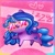 Size: 4000x4000 | Tagged: safe, artist:irinamar, imported from derpibooru, izzy moonbow, pony, unicorn, abstract background, absurd resolution, chibi, cute, female, g5, glasses, heart, izzybetes, smiling, solo, star glasses, stars, sunglasses, text, unshorn fetlocks