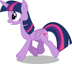 Size: 1600x1412 | Tagged: safe, imported from derpibooru, twilight sparkle, pony, ppov, cute, simple background, teeth, transparent background, trotting, twilight sparkle (alicorn), vector