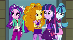 Size: 1100x618 | Tagged: safe, artist:ktd1993, imported from derpibooru, adagio dazzle, aria blaze, sonata dusk, twilight sparkle, equestria girls, rainbow rocks, crossed arms, female, hand on hip, the dazzlings