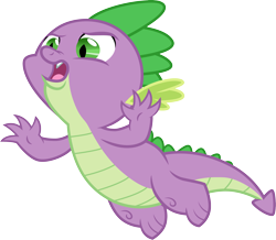 Size: 3435x3000 | Tagged: safe, artist:cloudy glow, artist:cloudyglow, imported from derpibooru, spike, dragon, princess spike (episode), .ai available, high res, leaping, male, open mouth, simple background, solo, transparent background, vector