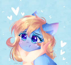 Size: 3364x3072 | Tagged: safe, artist:marsi_mason, imported from derpibooru, oc, oc:lusty symphony, human, blushing, crying, female, hand, heart, high res, mare
