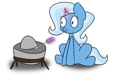 Size: 4000x2400 | Tagged: safe, artist:captaincontent, imported from derpibooru, trixie, pony, unicorn, demon core, female, high res, magic, mare, screwdriver, simple background, solo, telekinesis, this will end in death, this will end in radiation poisoning, white background