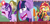 Size: 2271x1080 | Tagged: safe, edit, edited screencap, imported from derpibooru, screencap, starlight glimmer, sunset shimmer, twilight sparkle, alicorn, pony, unicorn, derpibooru, a trivial pursuit, all bottled up, equestria girls, equestria girls series, rollercoaster of friendship, angry, floppy ears, it's not about the parakeet, messy hair, meta, quiet, rage, ragelight glimmer, ragelight sparkle, rageset shimmer, shrunken pupils, tags, that pony sure have anger issues, this is trivia trot, twilight sparkle (alicorn), vein, vein bulge, who wore it best