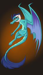 Size: 1080x1880 | Tagged: safe, artist:fruiitypieq, artist:shycookieq, imported from derpibooru, princess ember, dragon, dragoness, female, flying, gradient background, solo