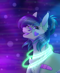 Size: 2549x3113 | Tagged: safe, artist:amcirken, imported from derpibooru, oc, oc only, oc:kappa, pony, bust, female, high res, mare, one eye closed, portrait, solo, wink