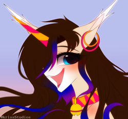 Size: 3022x2800 | Tagged: safe, artist:krissstudios, imported from derpibooru, oc, oc only, oc:axel, pony, unicorn, bust, female, high res, mare, portrait, solo