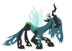 Size: 3307x2339 | Tagged: safe, artist:culu-bluebeaver, edit, imported from derpibooru, ocellus, queen chrysalis, changeling, changeling queen, .ai available, crown, digital, digital art, female, high res, horn, jewelry, png, queen chrysellus, regalia, simple background, transparent background, vector, wings