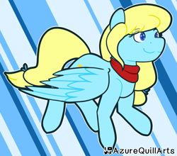 Size: 1349x1189 | Tagged: safe, artist:azure-quill, imported from derpibooru, oc, oc only, pegasus, pony, clothes, female, mare, scarf, solo