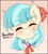 Size: 2247x2522 | Tagged: safe, artist:freefraq, imported from derpibooru, coco pommel, earth pony, pony, blushing, bust, cheek fluff, cocobetes, collar, cravat, cute, ear fluff, eyes closed, female, flower, flower in hair, happy, high res, mare, smiling, solo, weapons-grade cute