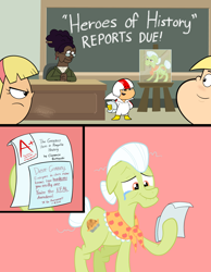 Size: 2806x3625 | Tagged: safe, artist:cartuneslover16, imported from derpibooru, granny smith, earth pony, human, pony, crossover, crying, gunther magnuson, high res, kendall perkins, kick buttowski, kick buttowski suburban daredevil, ms. fitzpatrick, tears of joy