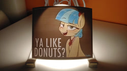 Size: 1280x721 | Tagged: safe, artist:nebulafactory, artist:pinkberry, imported from derpibooru, coco pommel, pony, 3d print, 3dprinting, coco is an anal slut, irl, lamp, lithophane, looking at you, photo, photography, solo