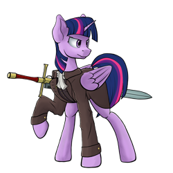 Size: 4200x4200 | Tagged: safe, artist:yognaughtsteve, imported from derpibooru, twilight sparkle, alicorn, pony, absurd resolution, clothes, female, imperium, inquisition, inquisitor, mare, nemesis force sword, simple background, solo, suit, sword, transparent background, twilight sparkle (alicorn), warhammer (game), warhammer 40k, weapon