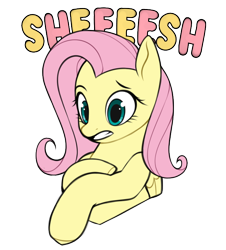 Size: 680x751 | Tagged: safe, artist:sugarelement, imported from derpibooru, fluttershy, pegasus, pony, colored, flat colors, meme, reaction image, sheesh, simple background, solo, transparent background