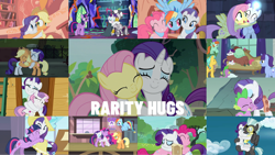 Size: 1280x721 | Tagged: safe, edit, edited screencap, editor:quoterific, imported from derpibooru, screencap, applejack, citrine spark, fire quacker, fluttershy, november rain, peppermint goldylinks, pinkie pie, rainbow dash, rarity, spike, sweetie belle, thunderlane, twilight sparkle, twilight velvet, yona, zecora, zippoorwhill, alicorn, dragon, earth pony, unicorn, yak, zebra, a dog and pony show, castle mane-ia, dragonshy, fake it 'til you make it, forever filly, it isn't the mane thing about you, look before you sleep, made in manehattan, school daze, season 1, season 3, season 4, season 6, season 7, season 8, sweet and elite, the gift of the maud pie, three's a crowd, wonderbolts academy, spoiler:s08, ^^, applejack's hat, clubhouse, cowboy hat, crusaders clubhouse, cute, diapinkes, eyes closed, female, filly, friendship student, golden oaks library, hat, hug, jackabetes, male, mane six, mare, raribetes, shyabetes, stallion, twiabetes, twilight sparkle (alicorn), unicorn twilight