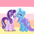 Size: 400x400 | Tagged: artist needed, safe, edit, imported from derpibooru, starlight glimmer, trixie, pony, unicorn, cape, clothes, duo, female, homestuck, lesbian, lidded eyes, mare, moirail, pride flag, quadrant shipping, random pride flag, shipping, startrix