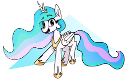 Size: 3398x2160 | Tagged: safe, alternate version, artist:dark shadow, imported from derpibooru, princess celestia, alicorn, pony, high res, looking at you, open mouth, open smile, raised hoof, simple background, smiling, solo, transparent background