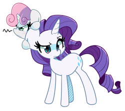 Size: 2688x2383 | Tagged: safe, artist:kindakismet, imported from derpibooru, rarity, sweetie belle, pony, unicorn, angry, belle sisters, blushing, cute, diasweetes, duo, female, filly, high res, mare, siblings, simple background, sisters, sweetie belle is not amused, teary eyes, unamused, white background