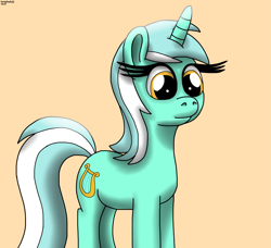 Size: 2579x2349 | Tagged: safe, artist:darkyboode32, derpibooru exclusive, imported from derpibooru, lyra heartstrings, pony, unicorn, cute, eyelashes, female, high res, lyrabetes, simple background, solo, traditional art