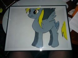 Size: 2048x1536 | Tagged: safe, artist:fullmetalderpyh, imported from derpibooru, derpy hooves, pegasus, pony, animation cel, female, mare, solo