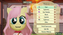 Size: 1280x720 | Tagged: safe, imported from derpibooru, fluttershy, anthro, pegasus, mii, miitopia, solo