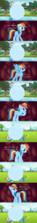 Size: 1360x8082 | Tagged: safe, editor:eshenbaughjill, imported from derpibooru, rainbow dash, earth pony, human, pegasus, pony, equestria girls, 1000 hours in ms paint, circle tool, comic, dashdash, eaten alive, endosoma, human ponidox, humans eating ponies, inside stomach, low effort, low quality, non-fatal vore, preddash, preydash, self paradox, self ponidox, selfcest, shipping, stomach noise, vore